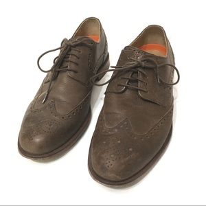 COLE HAAN BROWN OXFORD WINGTIP DRESS SHOES